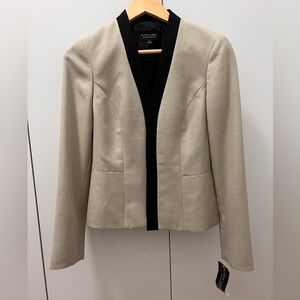 NWT Evan Picone Khaki/Black Lined Blazer